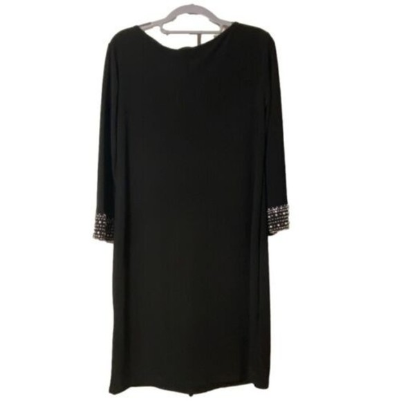 🖤 NWT Tiana B. Black Knit Dress | Size M | Long‎ Sleeves with Beaded Cuff 🖤 - Picture 5 of 5